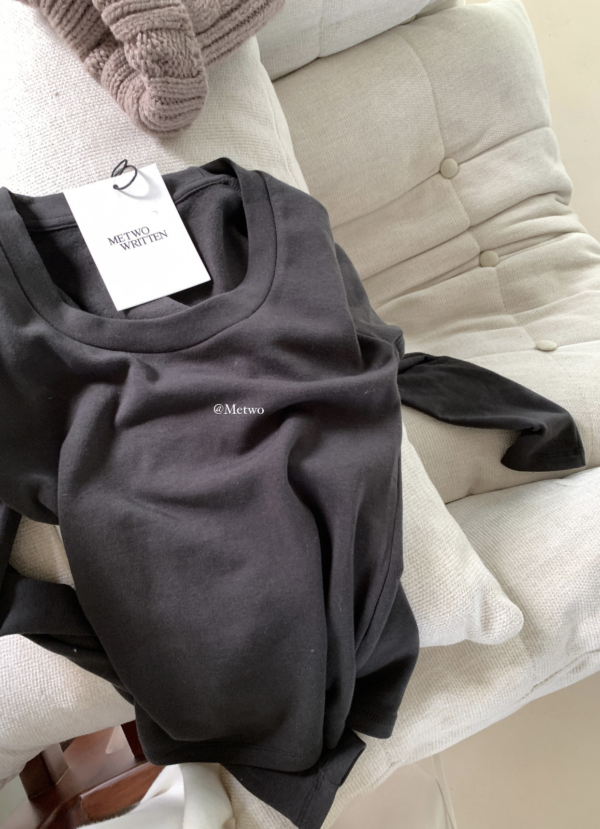 現貨 火爐瘦瘦Tee（多色囤）簡約日常百搭加厚抓絨U領打底衫