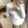 現貨 火爐瘦瘦Tee（多色囤）簡約日常百搭加厚抓絨U領打底衫