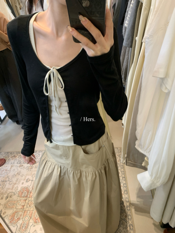 秋上新 現貨+預購 純欲兩件套"綁帶短袖T恤＋小外衫套裝