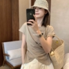 AB Chic 小設計感後背鏤空短袖T恤 收腰褶皺顯腰身