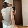 AB Chic 小設計感後背鏤空短袖T恤 收腰褶皺顯腰身