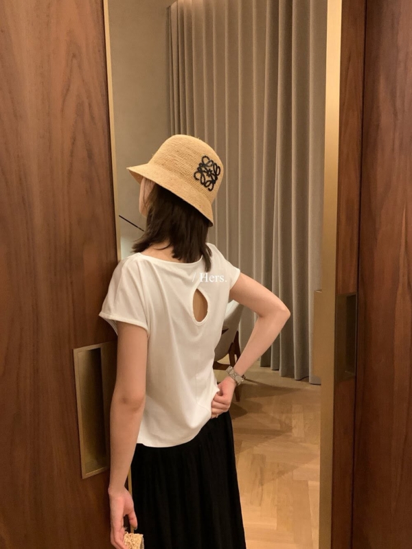 AB Chic 小設計感後背鏤空短袖T恤 收腰褶皺顯腰身