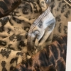 自留豹紋！鬆弛感寬鬆慵懶拖地休閒褲