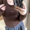 現貨 火爐瘦瘦Tee（多色囤）簡約日常百搭加厚抓絨U領打底衫