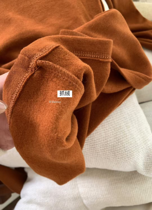 現貨 火爐瘦瘦Tee（多色囤）簡約日常百搭加厚抓絨U領打底衫