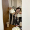現貨  氣質V領微皺感寬鬆長袖襯衫