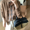 預購✔️秋上新 老錢感真兩件拼接立領針織開衫